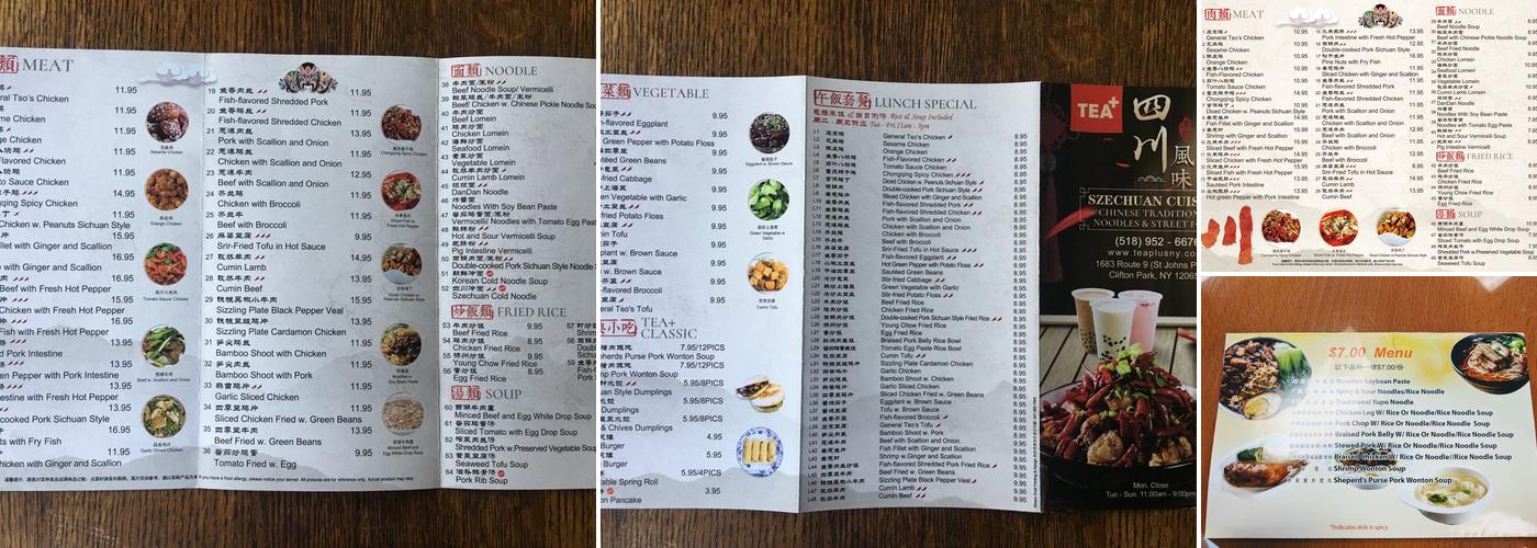 Tea Plus Noodles Menu