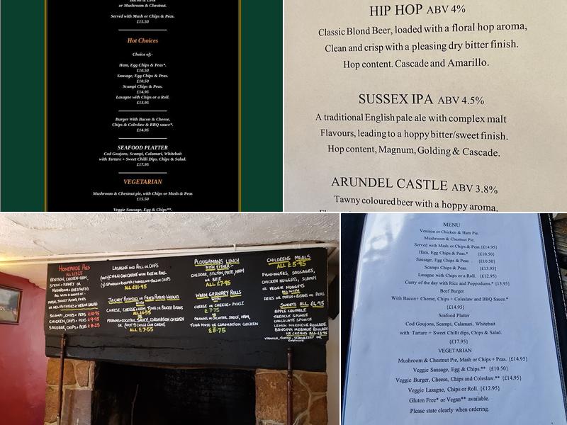 The Royal Oak Menu