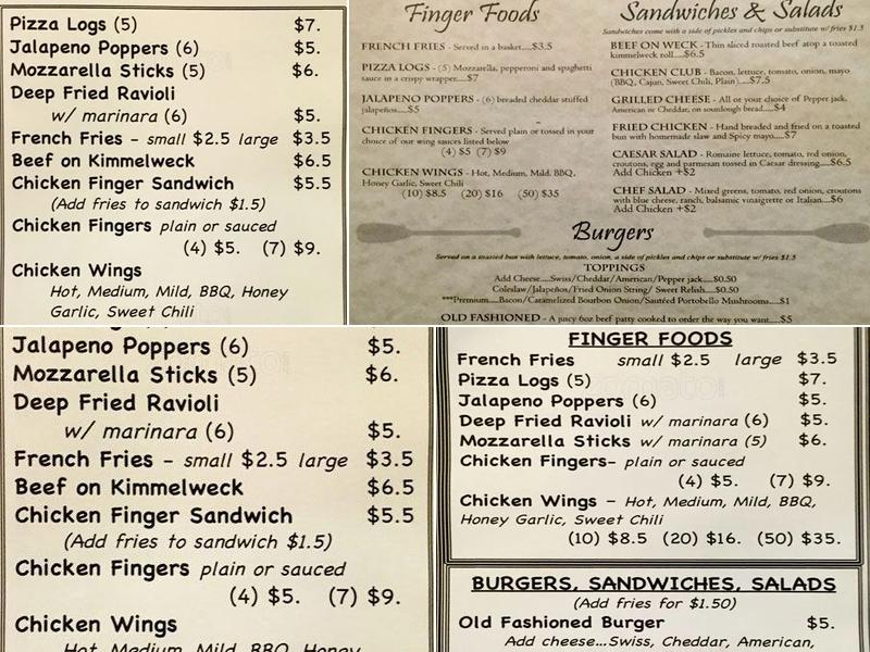 TC's Island Bar & Grille Menu