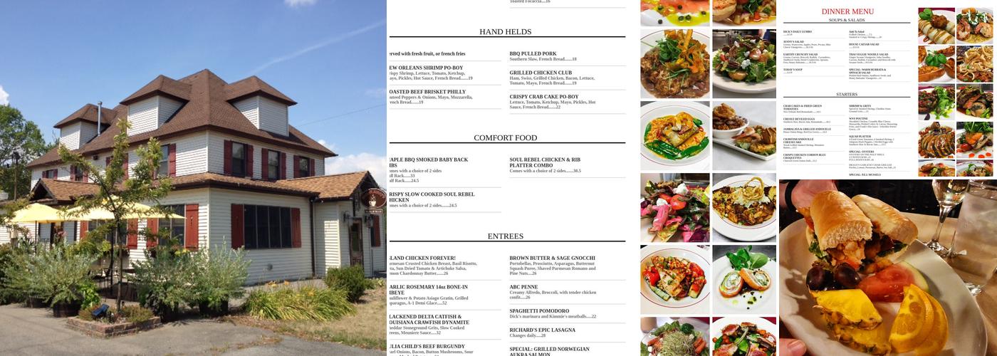 Dick & Jennys Menu