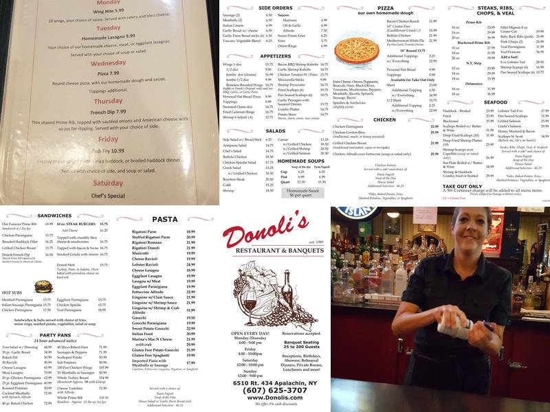 Donoli's Menu