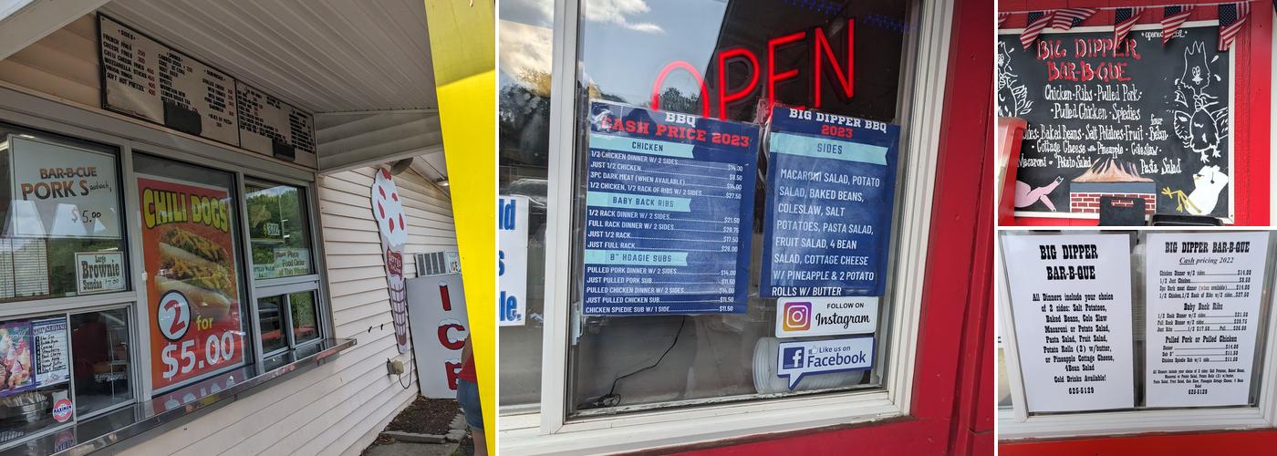 Big Dipper BBQ Menu