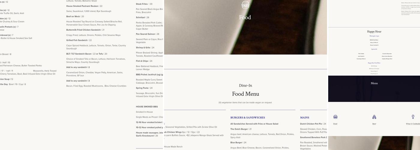 The Dutch Menu