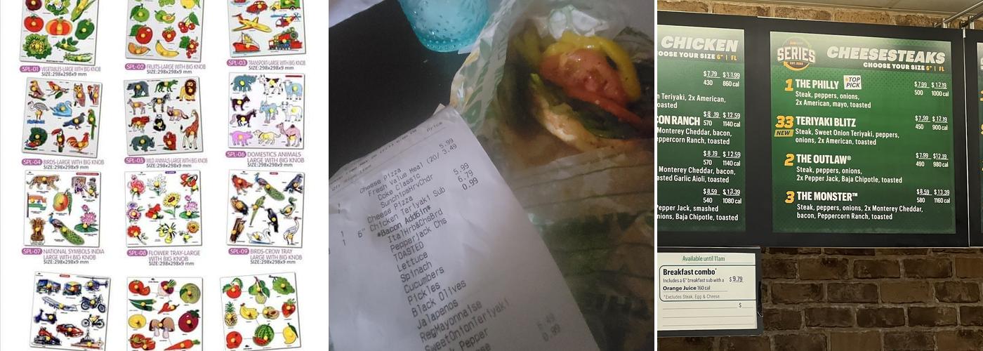 Subway Menu