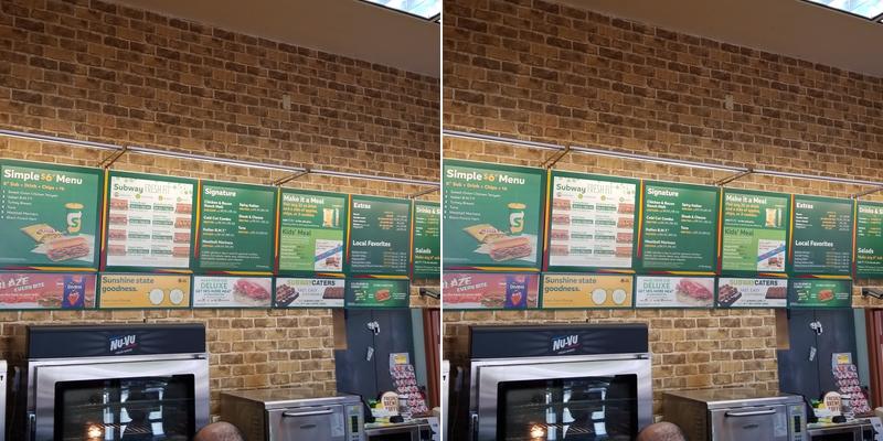 Subway Menu