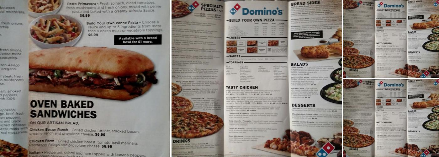 Domino's Pizza Menu