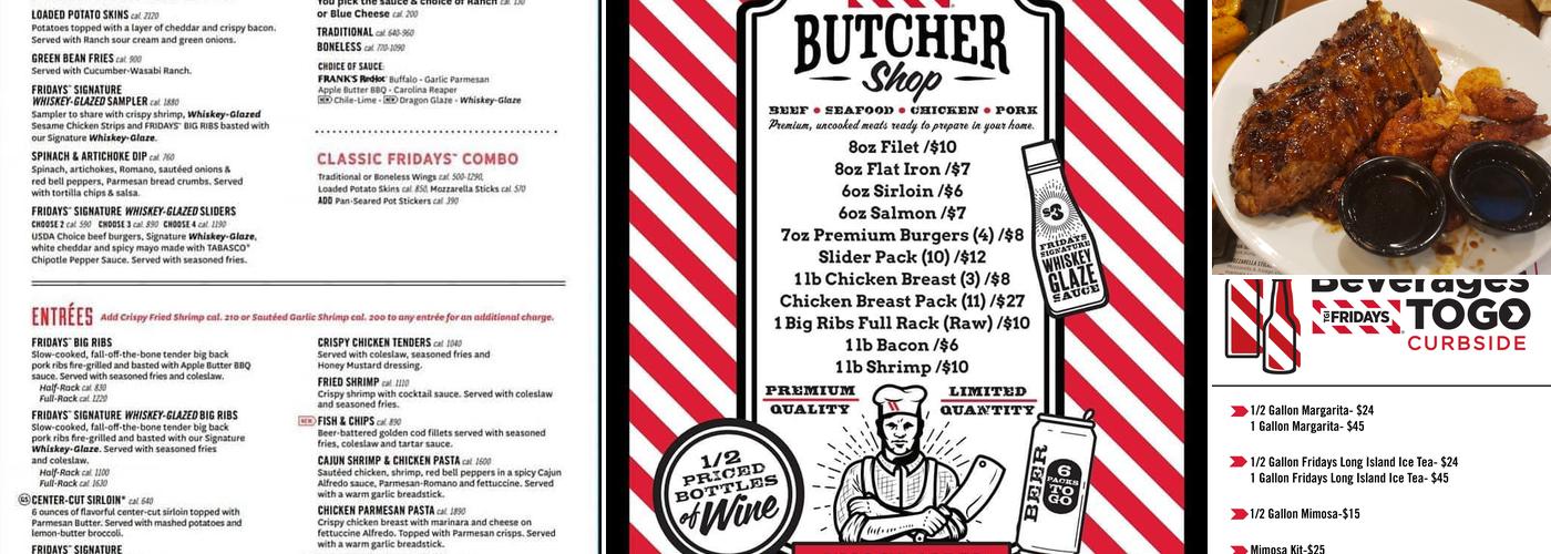 TGI Fridays Menu