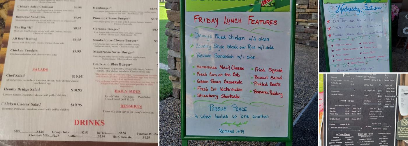 The Bridge Restaurant Menu