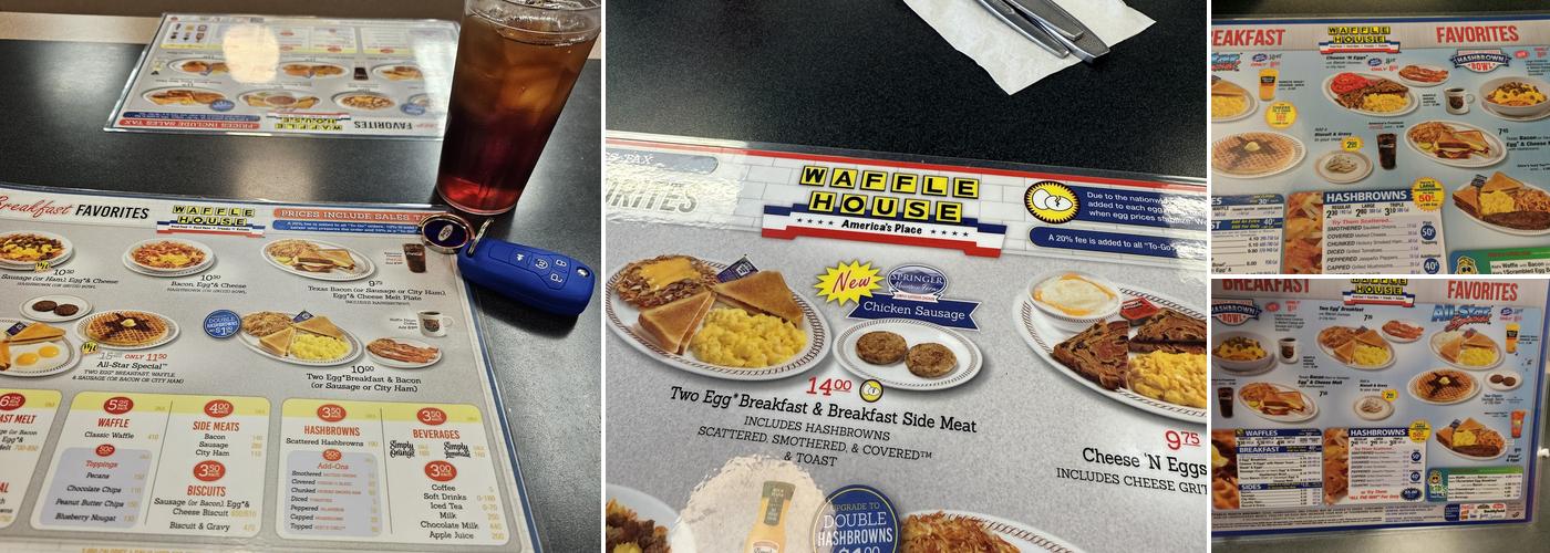Waffle House Menu