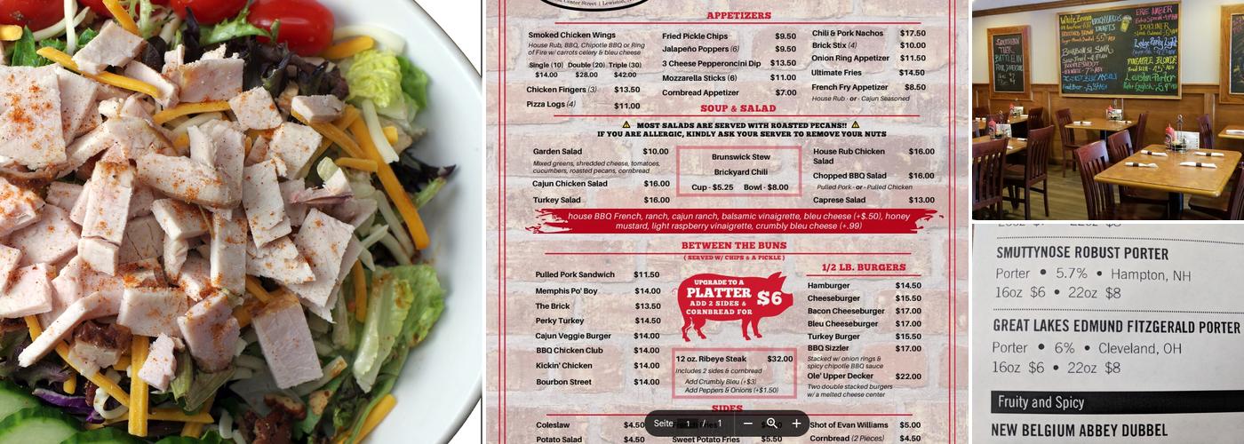 Brickyard Pub & BBQ Menu