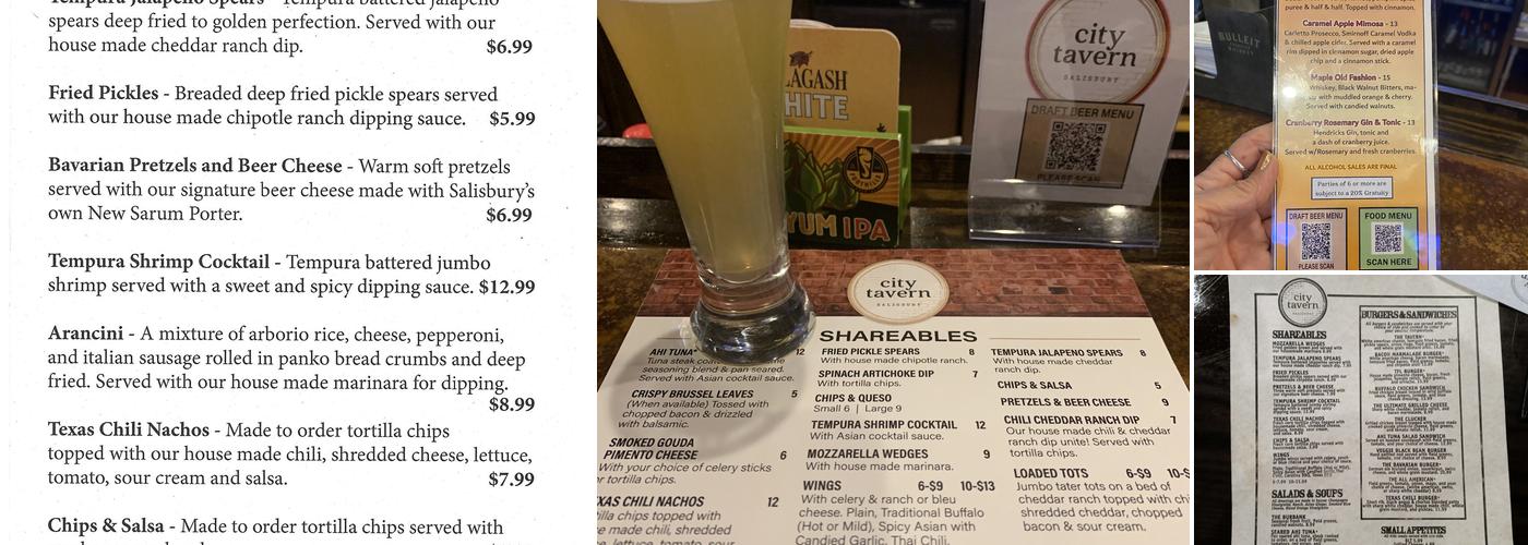 City Tavern Menu