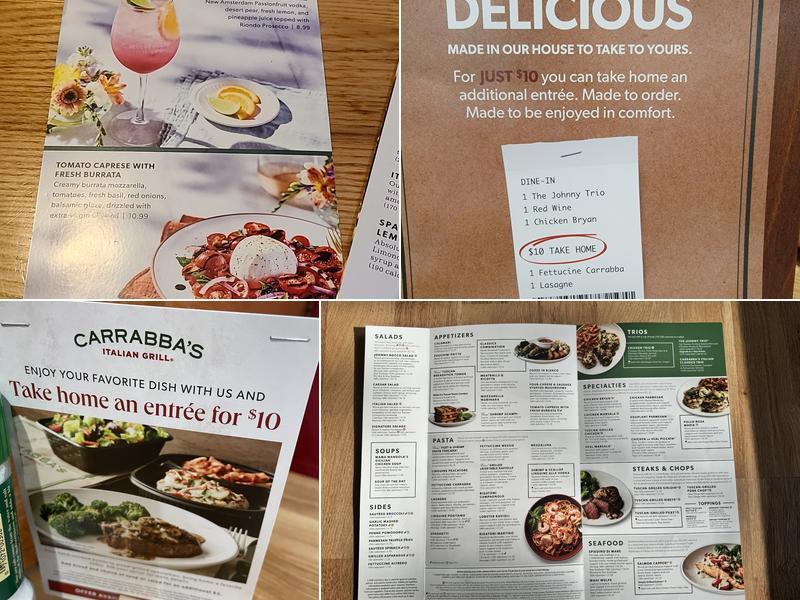 Carrabba's Italian Grill Menu