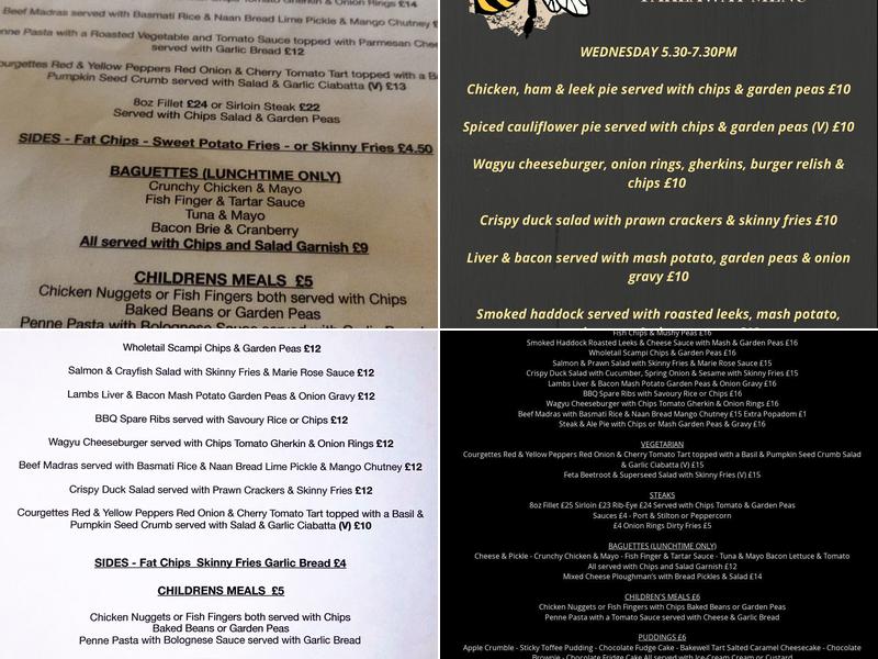 The Leathern Bottle Menu