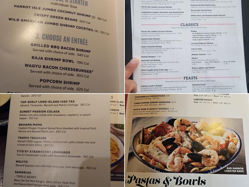 Red Lobster Menu
