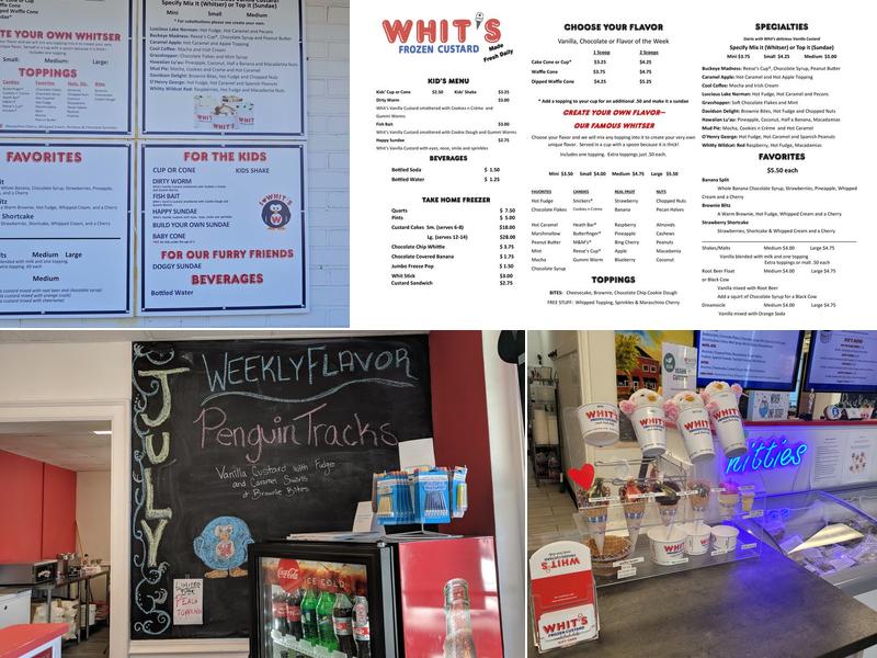 Whit's Frozen Custard Menu