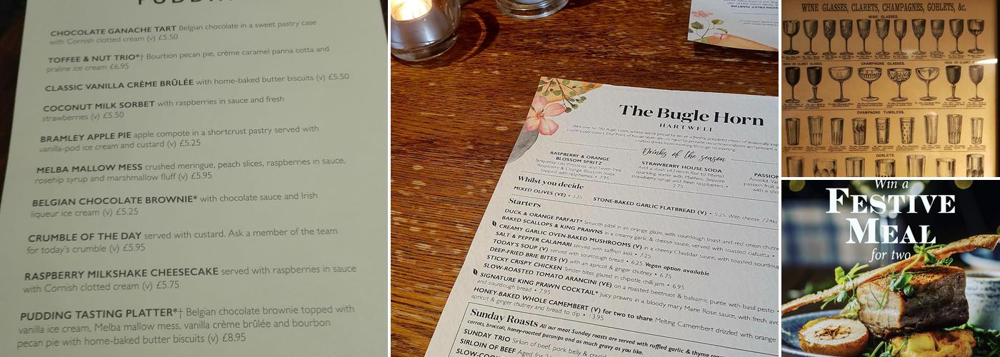 The Bugle Horn Menu