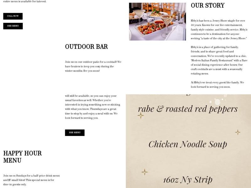 Ebby's Ristorante and Lounge Menu