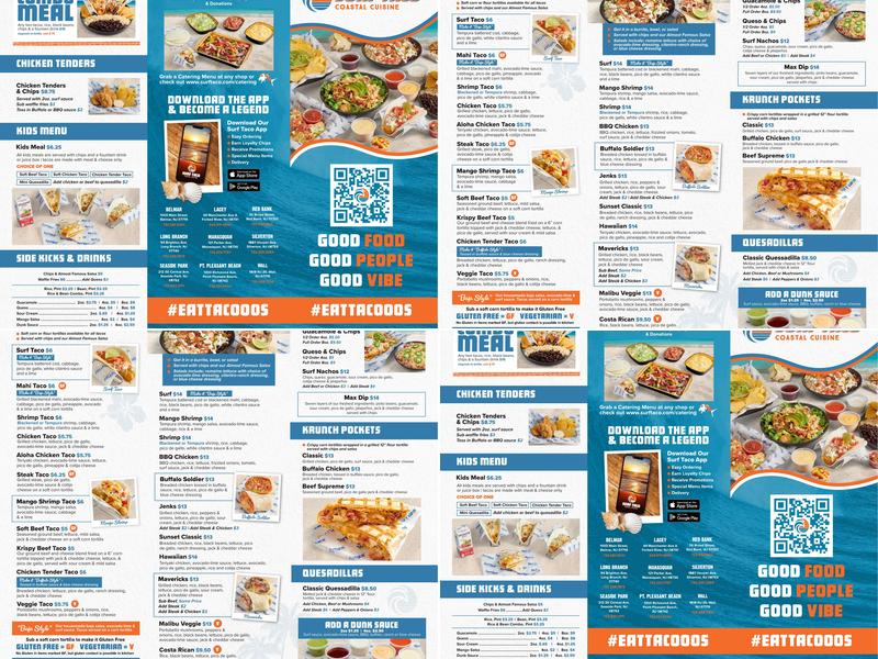 Surf Taco - Lacey Menu