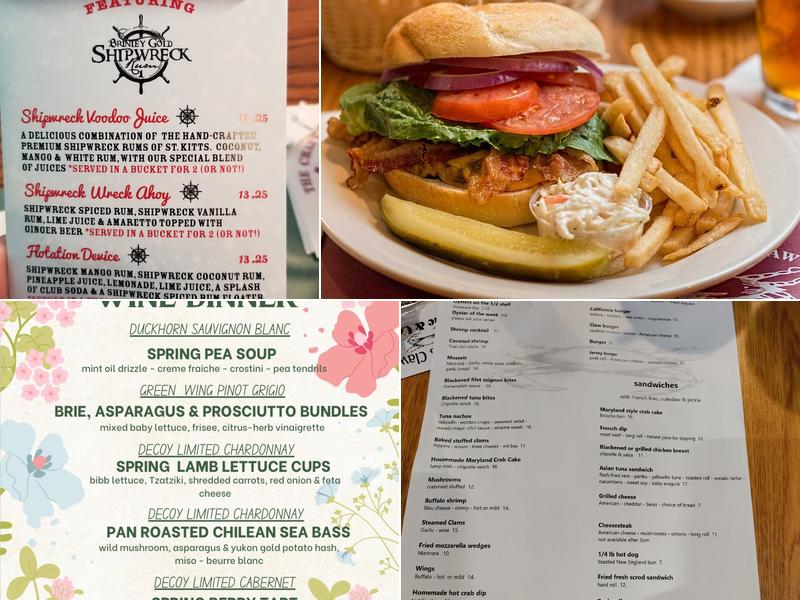 Crabs Claw Inn Menu