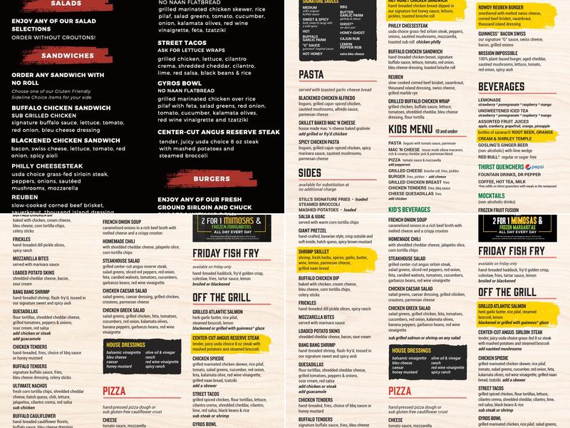 The Distillery Restaurant Victor Menu