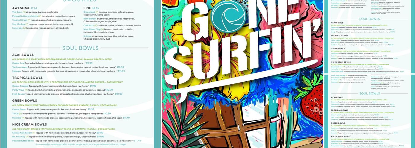 Soulberri Coffee + Smoothies Menu