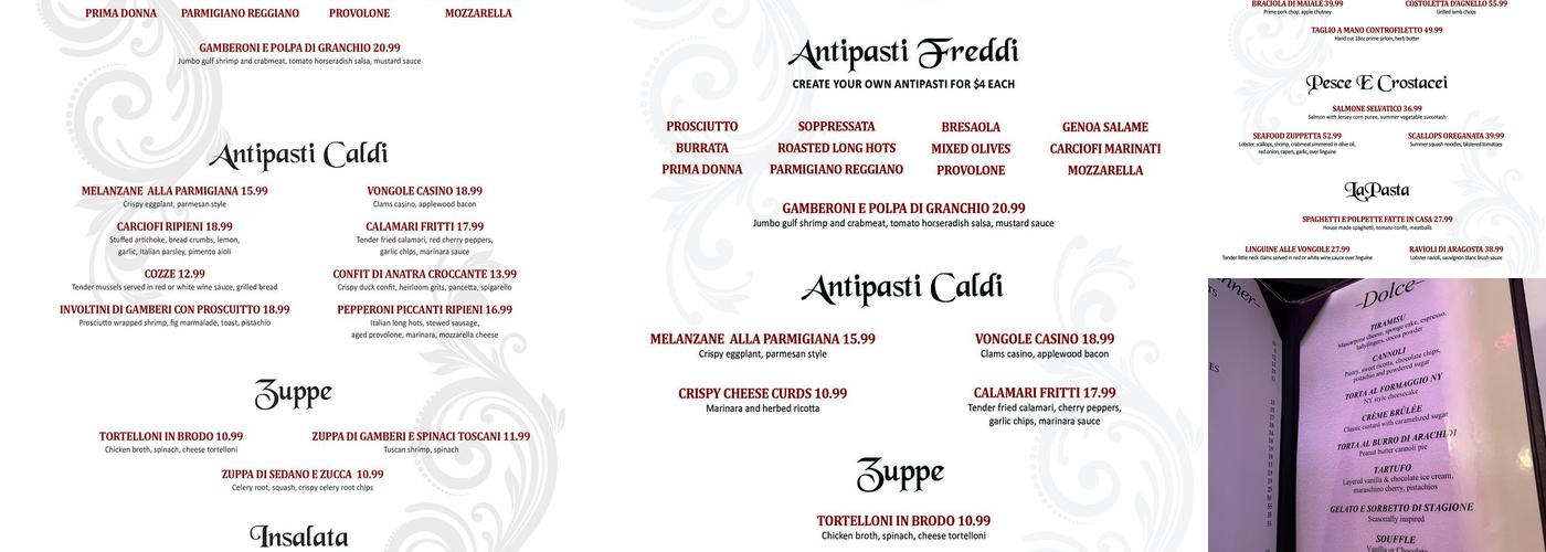 Capriccio Menu