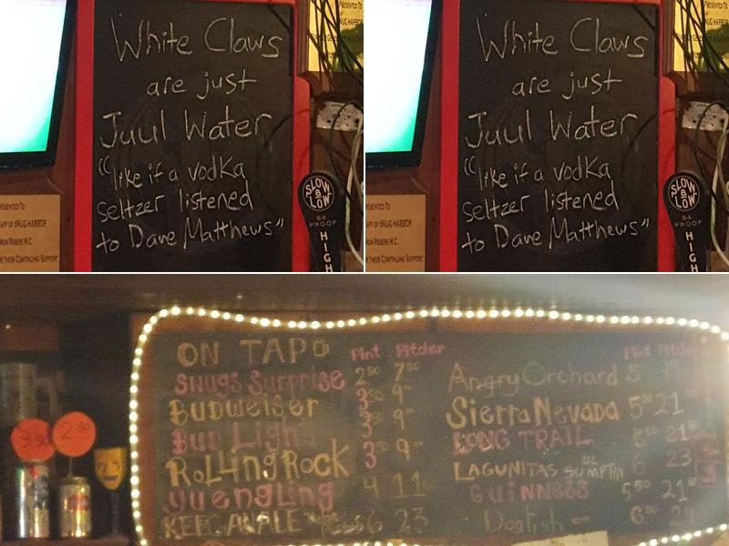 Snug Harbor Menu