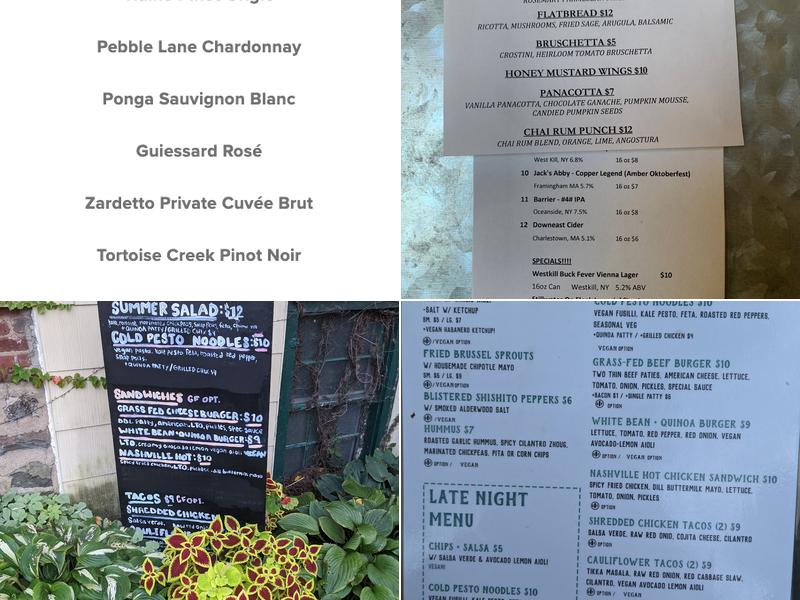 Huckleberry Menu