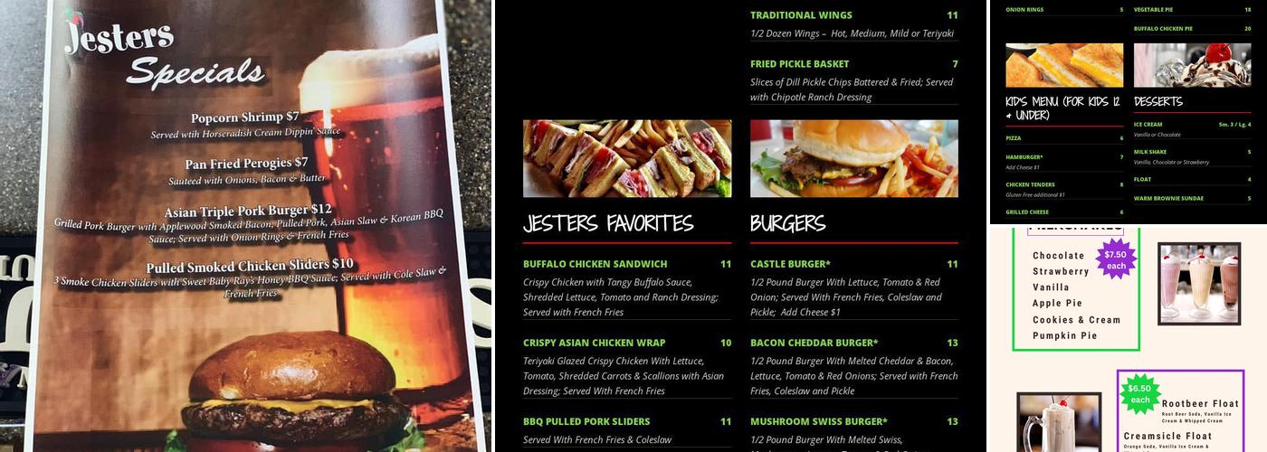 Jesters Restaurant & Pub Menu