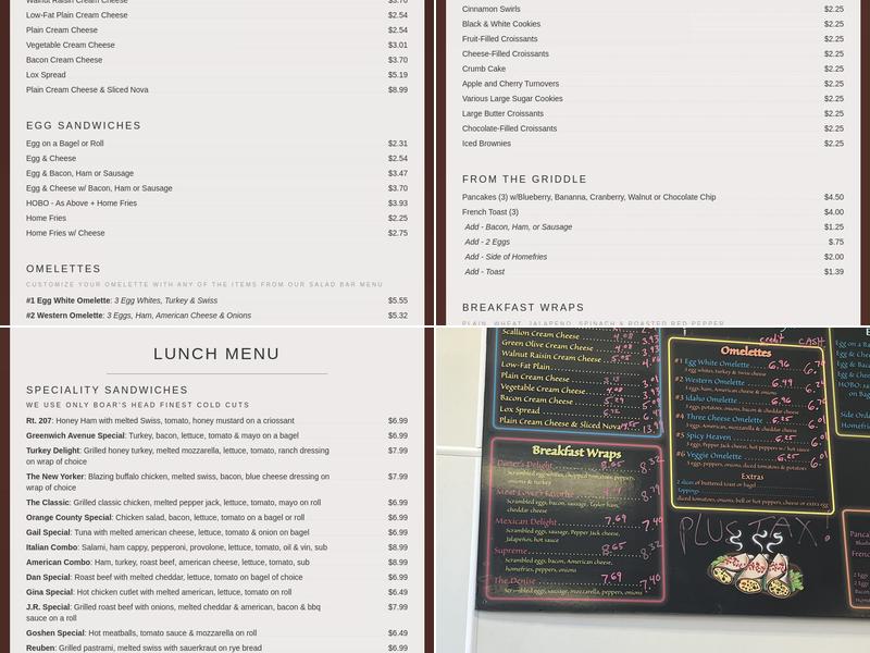 Not Just Bagels Menu