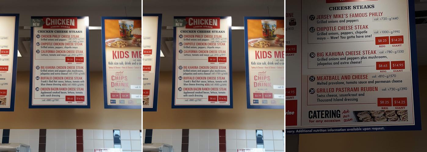 Jersey Mike's Subs Menu