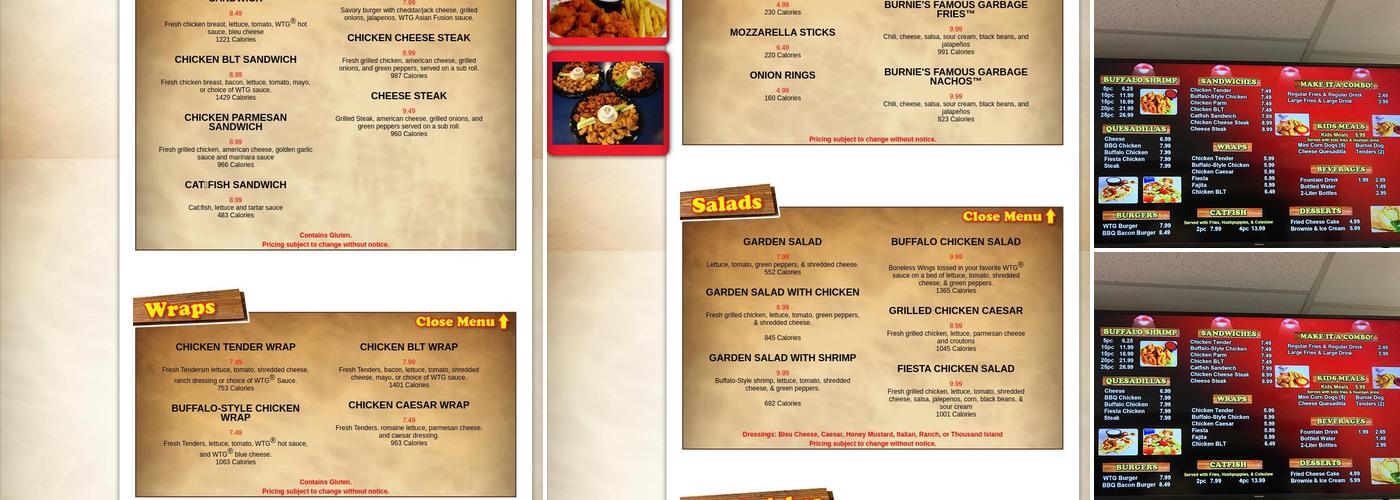 Wings To Go - Long Neck Menu