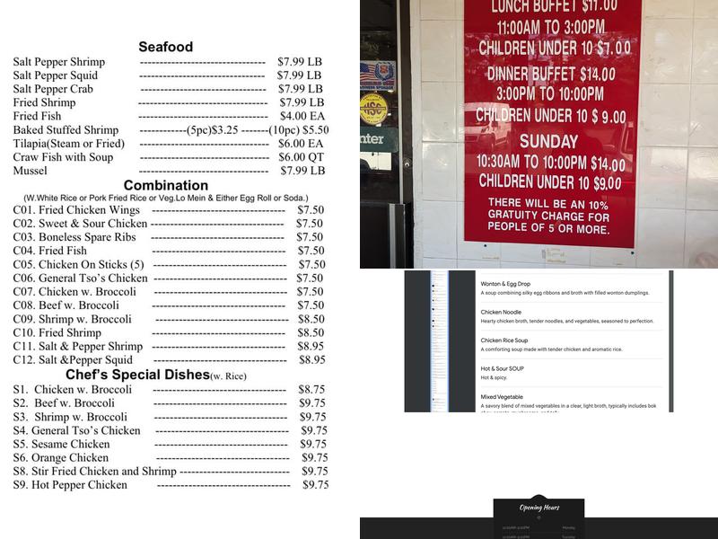 Li's Family Buffet Menu