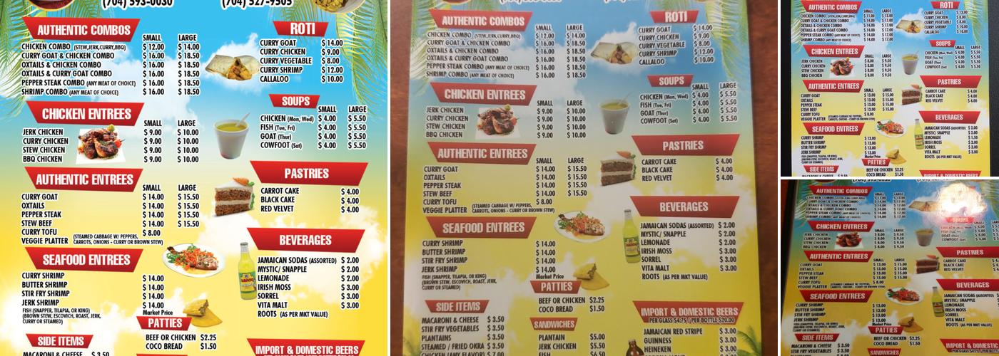 Caribbean Hut Menu