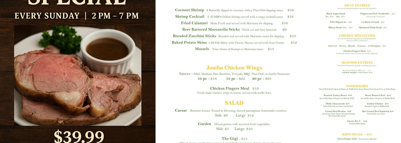 Loughran's Irish Pub & Eatery Menu