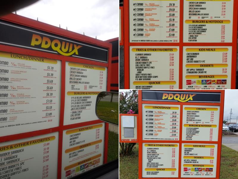 P D Quix Menu
