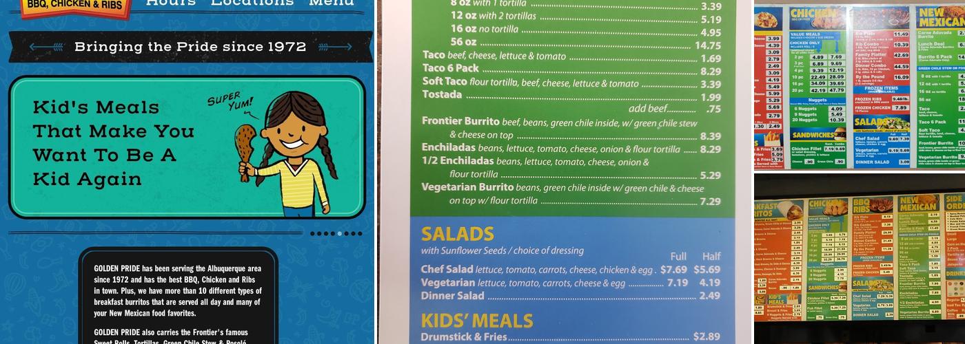 Golden Pride East Menu