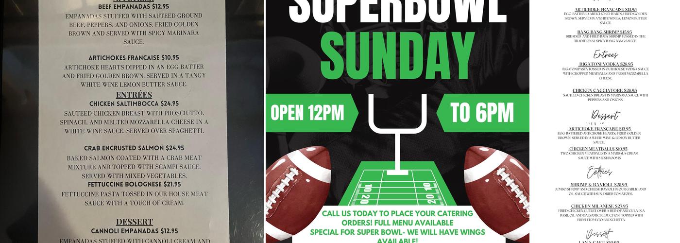 Federici's On 10th Menu