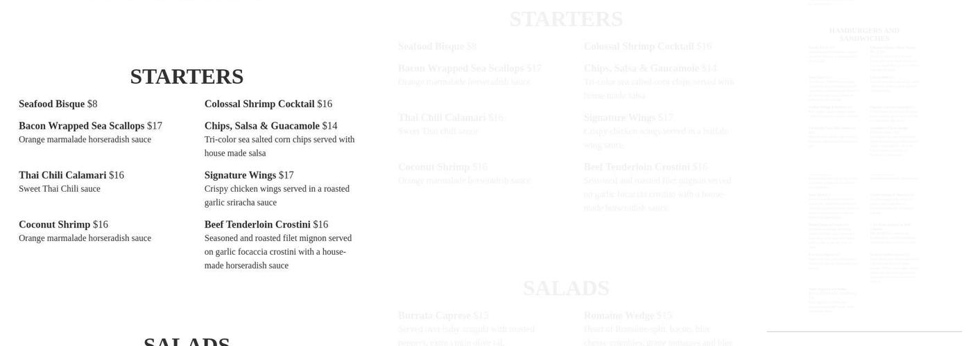 The Columns Menu