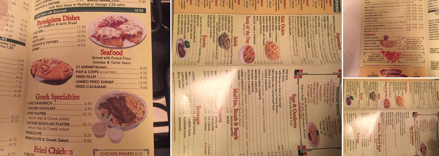 Section 5 Pizza Menu