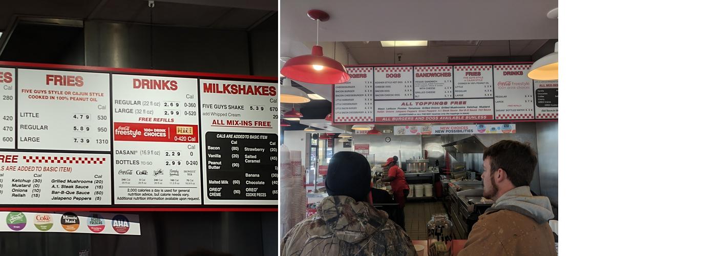 Five Guys Menu