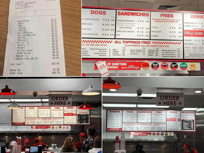 Five Guys Menu