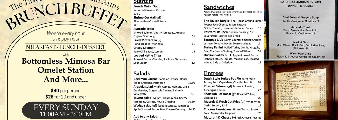 The Tavern at Beekman Arms Menu