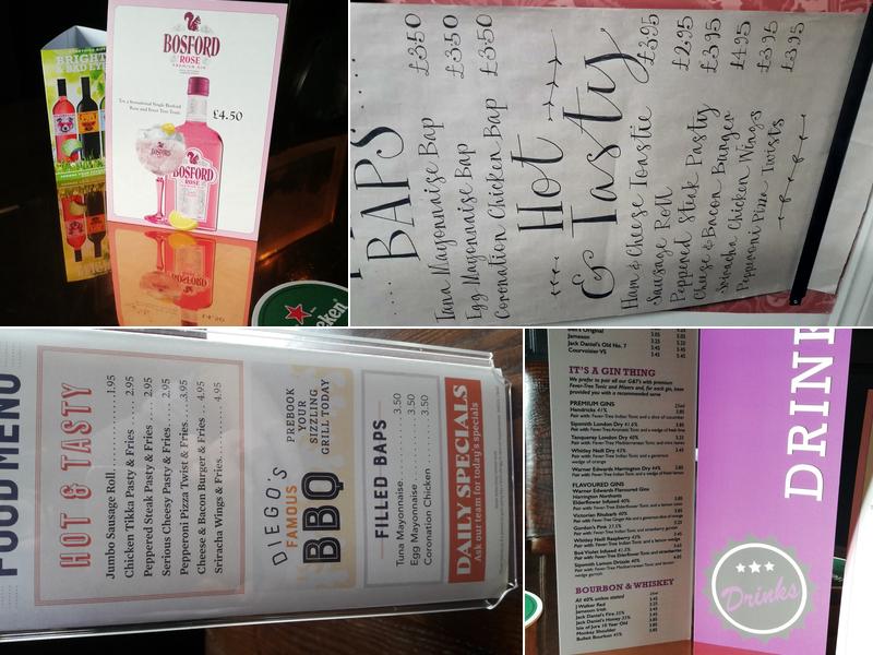 Foundrymans Arms Menu