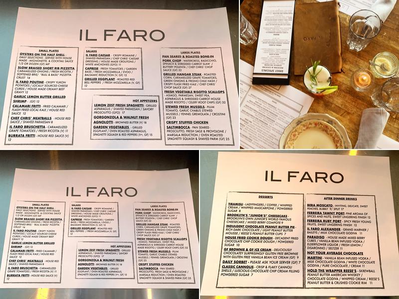 IL FARO Menu