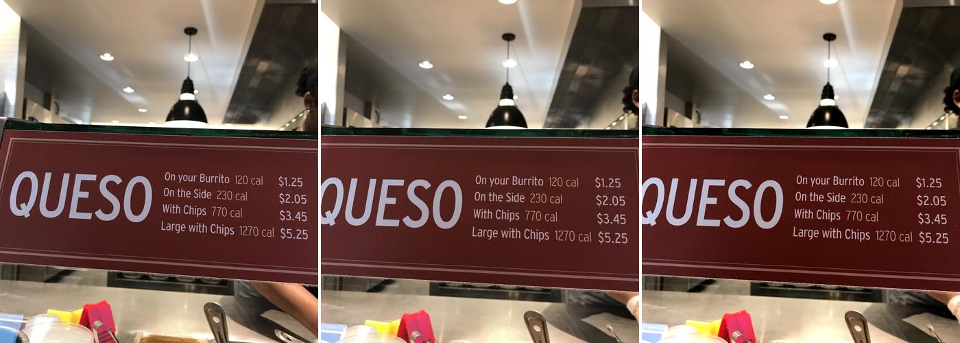 Chipotle Mexican Grill Menu