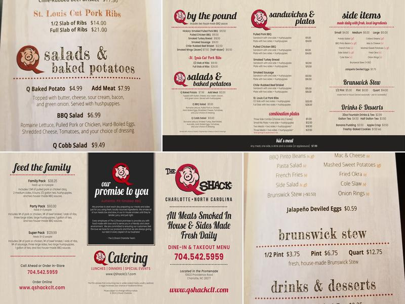 The Q Shack Menu