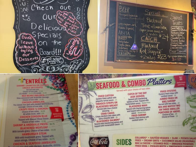 Cajun Yard Dog, Arboretum Menu