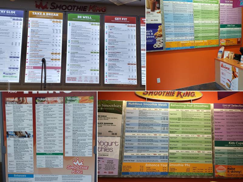Smoothie King Menu