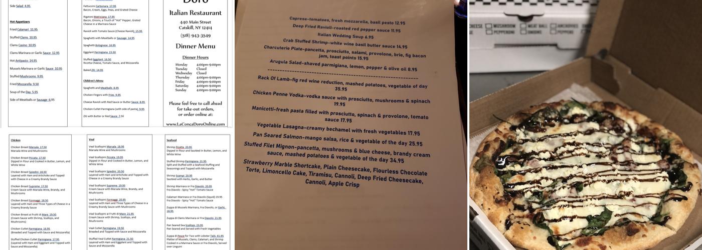 La Conca D'oro Menu